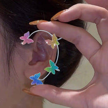 Load image into Gallery viewer, The Faye Rainbow Butterfly Cuff Earrings
