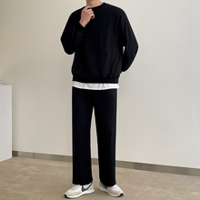Load image into Gallery viewer, RT No. 4212 GRAY/BLACK SWEATER &amp; WIDE SWEATPANTS
