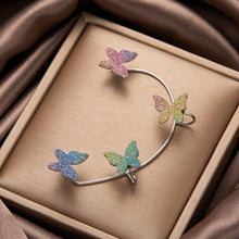 Load image into Gallery viewer, The Faye Rainbow Butterfly Cuff Earrings
