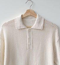 Load image into Gallery viewer, RT No. 4501 KNITTED HALF BUTTON-UP HALF SLEEVE SHIRT
