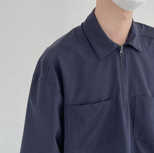 Load image into Gallery viewer, RT No. 5096 HALF ZIP-UP HALF SLEEVE COLLAR SHIRT
