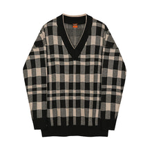 Load image into Gallery viewer, RT No. 1142 PLAID V-NECK SWEATER
