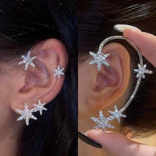 Load image into Gallery viewer, The Angela Snowflake Cuff Earrings
