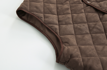 Load image into Gallery viewer, RT No. 2801 BROWN DIAMOND QUILTED VEST
