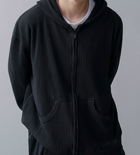 Load image into Gallery viewer, RT No. 2531 PLEATED ZIP-UP HOODIE
