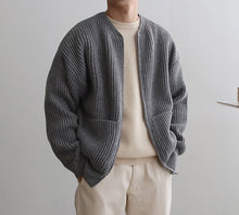 Load image into Gallery viewer, RT No. 4454 KNITTED ROUND-NECK CARDIGAN SWEATER
