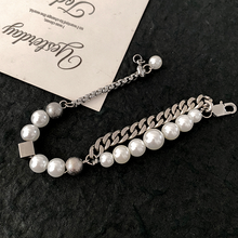 Load image into Gallery viewer, DOUBLE PEARL CHAIN BRACELET
