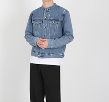 Load image into Gallery viewer, RT No. 2532 CHINESE COLLAR DENIM JK
