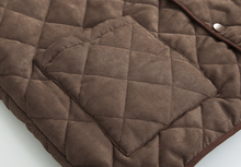 Load image into Gallery viewer, RT No. 2801 BROWN DIAMOND QUILTED VEST
