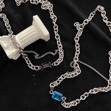 Load image into Gallery viewer, SQUARE GEMSTONE CHAIN NECKLACE
