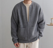 Load image into Gallery viewer, RT No. 4454 KNITTED ROUND-NECK CARDIGAN SWEATER
