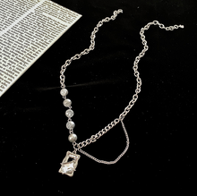 Load image into Gallery viewer, DOUBLE LAYER MULTI CHAIN PEARL PENDANT NECKLACE
