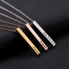 Load image into Gallery viewer, Engraved 3D Bar Necklace
