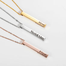 Load image into Gallery viewer, Engraved 3D Bar Necklace
