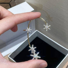 Load image into Gallery viewer, The Angela Snowflake Cuff Earrings
