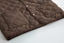 Load image into Gallery viewer, RT No. 2801 BROWN DIAMOND QUILTED VEST
