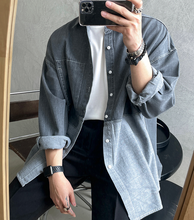 Load image into Gallery viewer, RT No. 4200 DENIM TWO TONE COLLAR SHIRT
