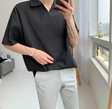 Load image into Gallery viewer, RT No. 2235 HALF SLEEVE LOOSE COLLAR SHIRT
