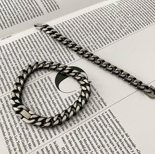 Load image into Gallery viewer, ANCIENT DARK SILVER CHAIN NECKLACE
