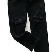 Load image into Gallery viewer, RT No. 4499 BLACK RIPPED SLIM DENIM JEANS
