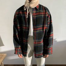 Load image into Gallery viewer, RT No. 4496 KNITTED WOOLEN PLAID SHIRT JK
