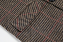 Load image into Gallery viewer, RT No. 3398 BROWN PLAID COLLAR COAT JK
