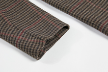 Load image into Gallery viewer, RT No. 3398 BROWN PLAID COLLAR COAT JK
