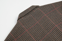 Load image into Gallery viewer, RT No. 3398 BROWN PLAID COLLAR COAT JK
