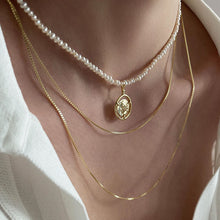 Load image into Gallery viewer, Fanny Gold Baroque Pearl Layered Necklace
