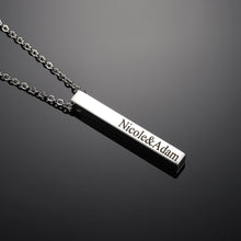 Load image into Gallery viewer, Engraved 3D Bar Necklace
