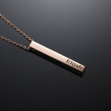 Load image into Gallery viewer, Engraved 3D Bar Necklace
