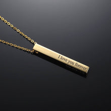 Load image into Gallery viewer, Engraved 3D Bar Necklace
