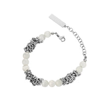 Load image into Gallery viewer, WHITE PEARL CHAIN BRACELET
