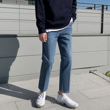 Load image into Gallery viewer, RT No. 4380 BLUE ANKLE STRAIGHT JEANS
