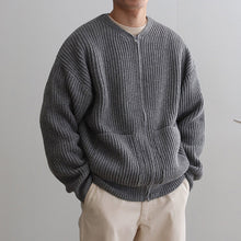 Load image into Gallery viewer, RT No. 4454 KNITTED ROUND-NECK CARDIGAN SWEATER
