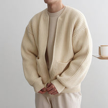 Load image into Gallery viewer, RT No. 4454 KNITTED ROUND-NECK CARDIGAN SWEATER
