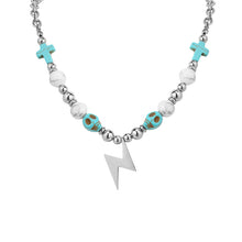 Load image into Gallery viewer, PEARL LIGHTING BOLT NECKLACE
