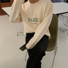 Load image into Gallery viewer, RT No. 4340 KNITTED PARIS LETTERED SWEATER
