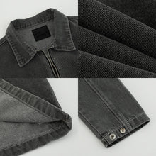 Load image into Gallery viewer, RT No. 5188 WASHED DARK GRAY ZIP-UP DENIM JK
