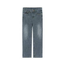 Load image into Gallery viewer, RT No. 4377 WASHED BLUE GRAY STRAIGHT WIDE JEANS
