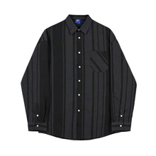 Load image into Gallery viewer, RT No. 3059 BLACK STRIPE COLLAR SHIRT
