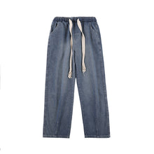 Load image into Gallery viewer, RT No. 5157 DRAWSTRING STRAIGHT WIDE CASUAL JEANS
