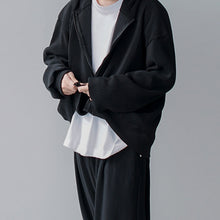 Load image into Gallery viewer, RT No. 2531 PLEATED ZIP-UP HOODIE
