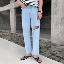 Load image into Gallery viewer, RT No. 4468 LIGHT BLUE RIPPED STRAIGHT JEANS
