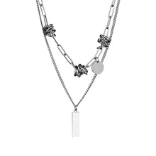Load image into Gallery viewer, TWO PIECE SQUARE CHAIN NECKLACE 02
