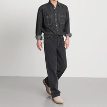 Load image into Gallery viewer, RT No. 5166 DARK GRAY DENIM SHIRT
