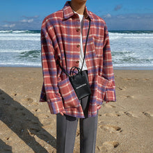 Load image into Gallery viewer, RT No. 2744 WOOLEN KNITTED PLAID COLLAR SHIRT
