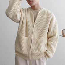 Load image into Gallery viewer, RT No. 4454 KNITTED ROUND-NECK CARDIGAN SWEATER
