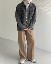 Load image into Gallery viewer, RT No. 5188 WASHED DARK GRAY ZIP-UP DENIM JK
