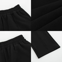 Load image into Gallery viewer, RT No. 5182 BLACK ELASTIC WAIST STRAIGHT PANTS
